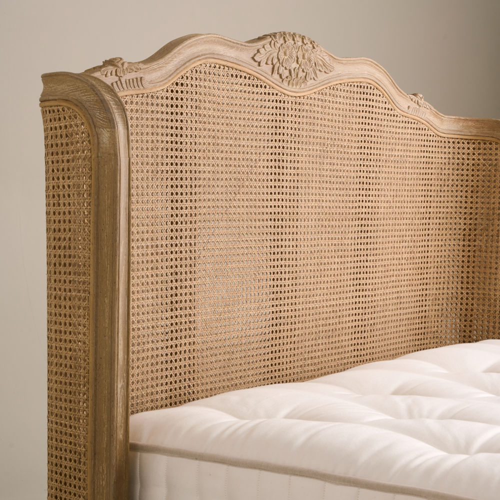Chamonix Rattan Bed, Weathered Oak / Rattan, Double